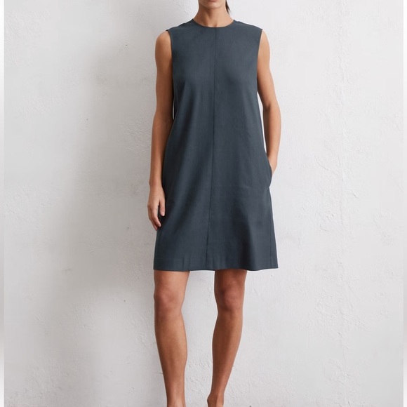 [2]Malou Black Tencel Organic Cotton Stretchy Shift knee Dress - Picture 2 of 7